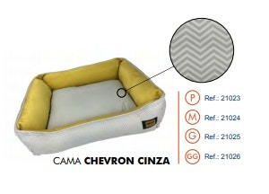 Cama Super Premium Chevron Cinza M