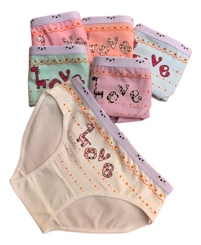 Paquete Set 12 Pza Pantaleta Niña Calzon Algodon Tela Suave