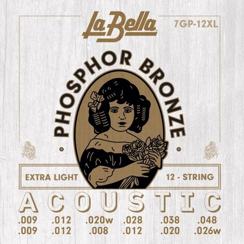 Cuerdas Phosphor Bronze (set 12) 09-48 La Bella 7gp-12xl