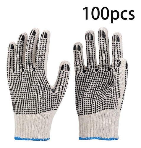 100pcs Guantes De Trabajo De Seguridad Antideslizantes