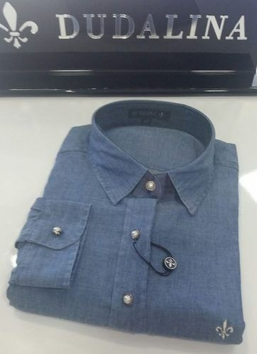 dudalina camisa jeans feminina