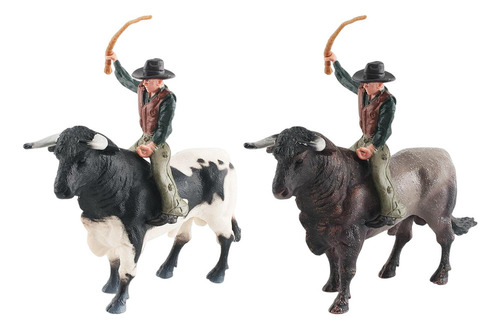 2 Figuras Con Toro Modelo Party Favor Decor Para Niños