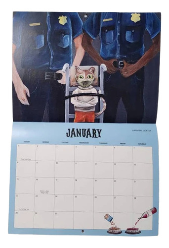 Calendario Mensual De Scaredy Cats 2024, Película De Terror