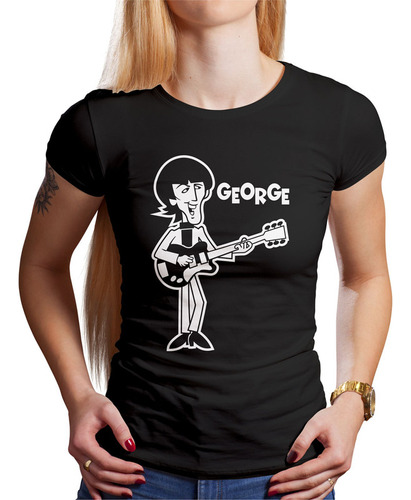 Polo Dama The Beatles  George (d0430 Boleto.store)