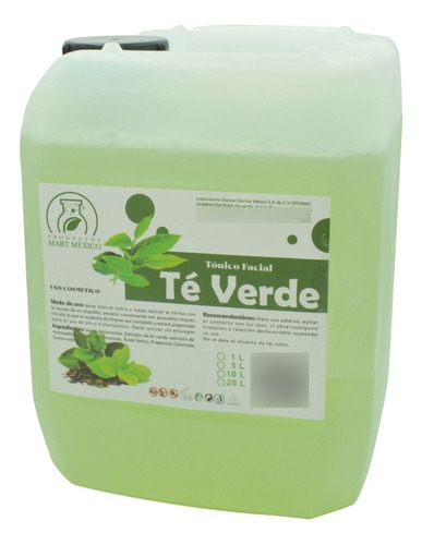 Tónico Facial De Té Verde (10 Litros) Tipo De Piel Todo Tipo De Piel