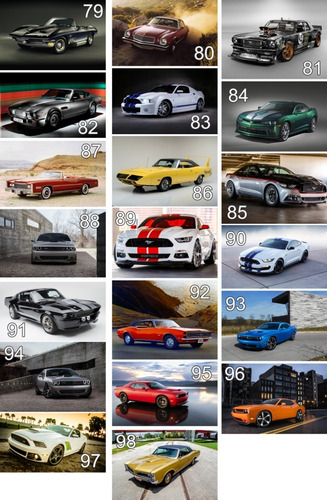 Poster-autos-muscle Car-deportivos-carrera-vinilos 130x70mts