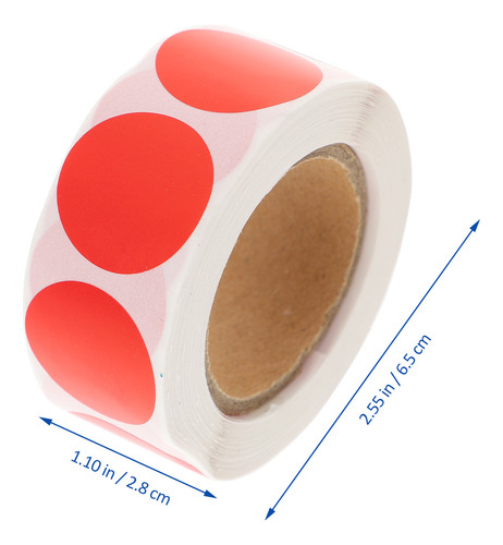 1 Rollo De Etiquetas Autoadhesivas, Pegatinas Con Puntos Cir
