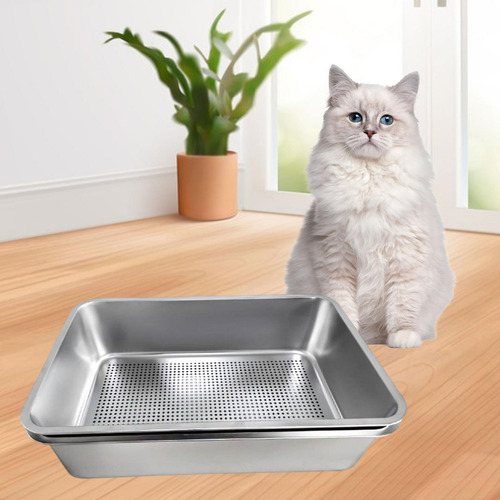 Caja De Arena Para Gatos Para Gatos Interiores De Acero