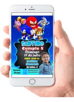 Comprar Invitacion Sonic - Con Foto - Interactiva