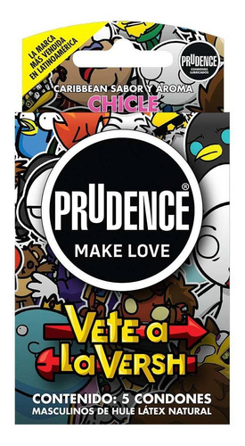 Condones de Látex Prudence Sabor Chicle 5 Condones