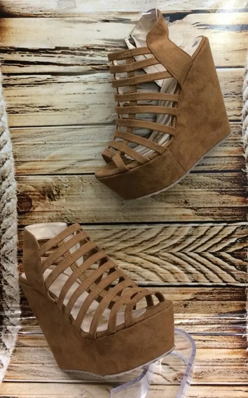 Sandalias Plataforma Cafe Zapatos Mujer | MercadoLibre 📦