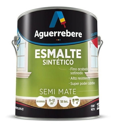 Pintura Esmalte Sintético Semi Mate 1 L Varios Colores