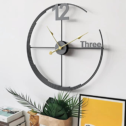 Reloj Pared 3d Moderno Negro Decorativo