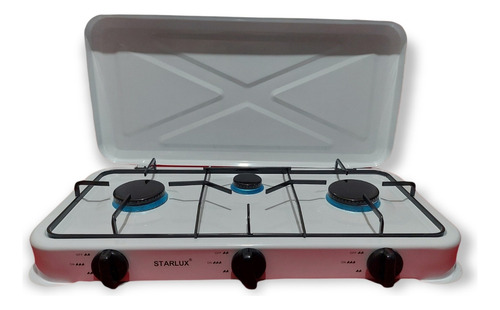 Cocinilla Encimera 3 Platos Tapa Camping Regulador Manguera