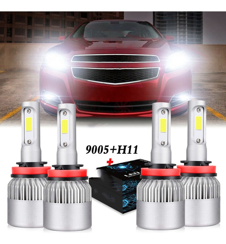 H9 H11 Kit De Focos Led Para Chevrole Luz Alta Y Baja 8000lm