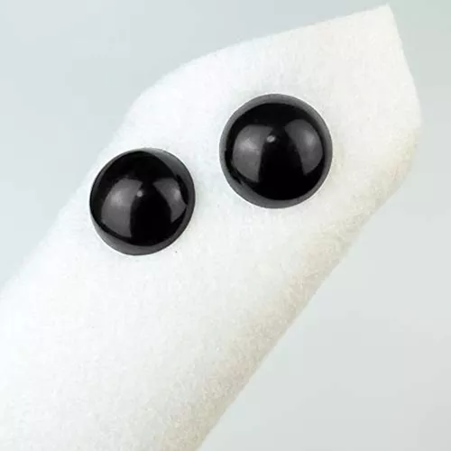 Ojos de seguridad de 16 mm a 24 mm, 30 piezas de plástico negro grandes ojos