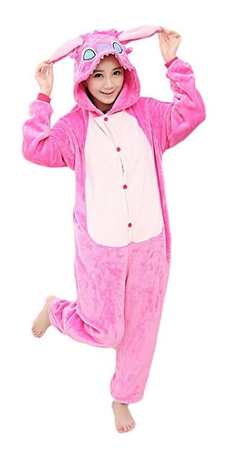 Stitch Rosa Pijama Macacão Kigurumi - Pronta Entrega
