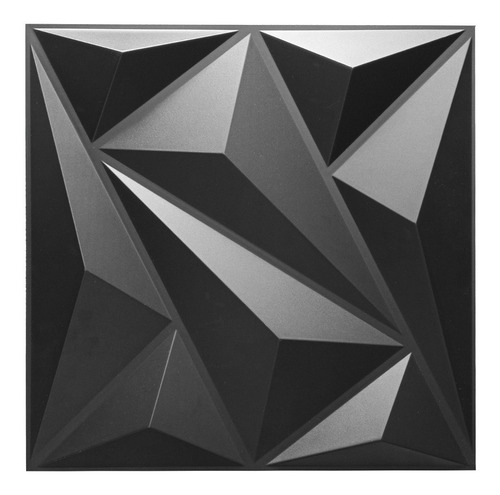 Panel Pvc 3d, Mountain Negro, 50x50cm (caja 16 Láminas-4m2)