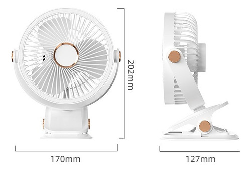Mini Ventilador De Clip Portátil Recargable Ajustable 360°