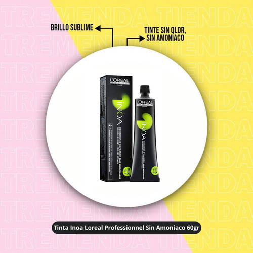 Tinta L´Oréal Profesional Inoa N° 7.8 Sin Amoniaco 60gr