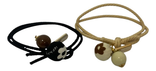 Colitas Para Pelo Pack X2u Beige Lisa Y Animal Print
