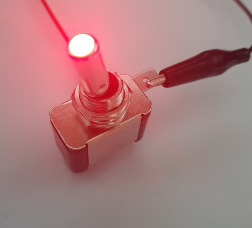 Interruptor Switch 2 Posiciones Metálico Con Luz Led Roja