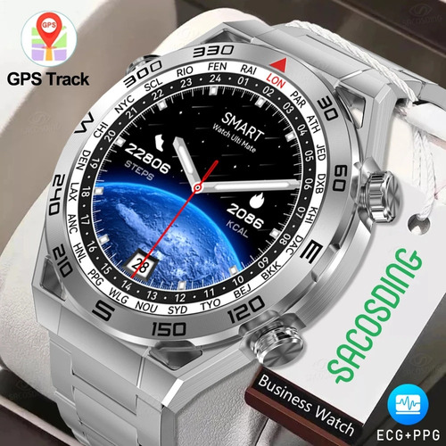 Reloj Inteligente Gps Para Hombre Nfc Ecg+ppg Para Huawei