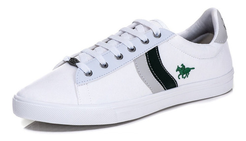 Imagem 4 de 5 de Sapatênis Masculino Branco Polo Sapato Tênis Casual Original