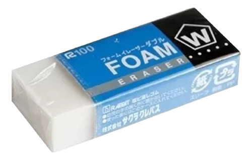 Borracha Foam R100 Extra Grande Importada Japão Branca Macia