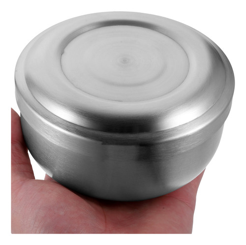Cuenco De Afeitar Para Hombre De Acero Inoxidable Con Tapa,