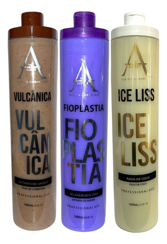 Alisamento Capilar Alkimia Ice Liss/fioplastia/vulcanica 3kg