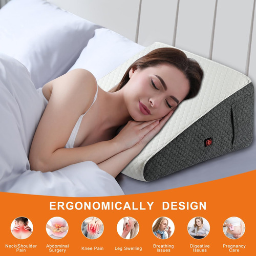 Hyphessada Almohada De Cuña Calentada Para Dormir, Cabecera