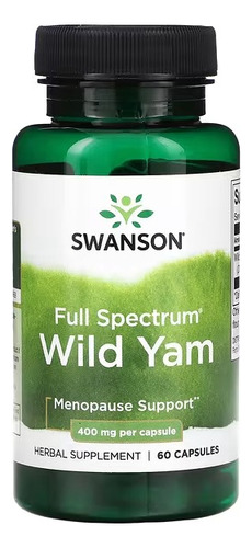 Swanson Premium Spectrum Wild Yam 400 Mg 60 Caps Sabor Sin Sabor