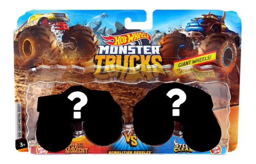 Imagem 1 de 4 de Hot Wheels Pack De 2 Carrinhos Monster Truck Surpresa Fyj64