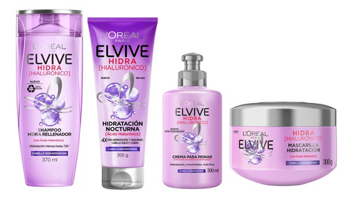 Rutina Elvive Hidra Hialurónico Kit De 4 Piezas ***