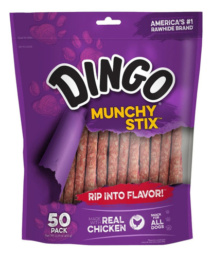 Dingo Munchy Stix Chicken 50 Palitos Golosinas Para Perros 