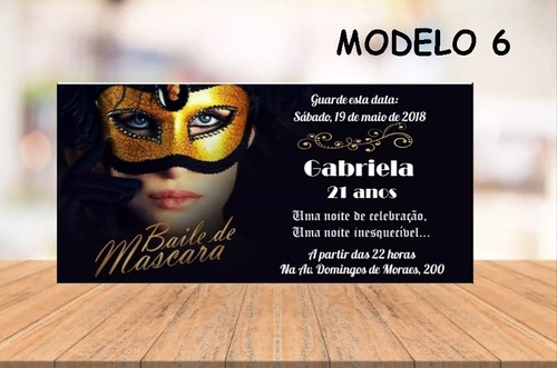 Arte Digital - Convite Baile De Máscaras