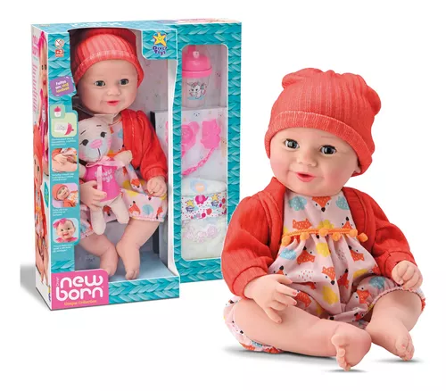 Boneca Bebe Soninho Reborn Com Touca Recem Nascido - Cotiplás