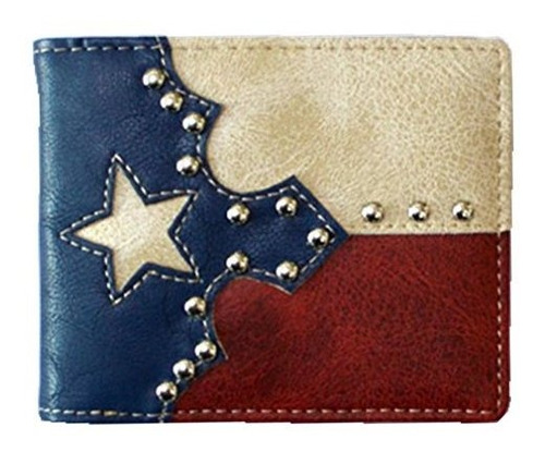 Hombre Cartera Bifold Occidental W020 Texas Jmumn