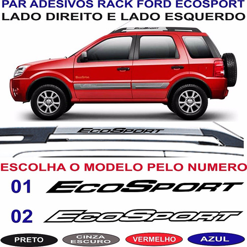 Acessorios Ford Ecosport Adesivos Rack Teto Par