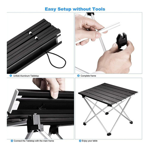 F Mesas De Camping Exteriores Plegables De Aluminio