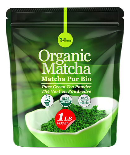Te Verde Matcha Organico En Polvo (1 Libra), Matcha 100% Pur