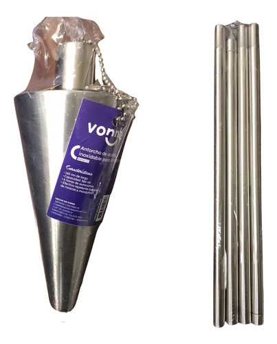 Imagen 3 de 10 de Antorcha Acero Inoxidable 1.65 P/ Citronella Exterior Deco