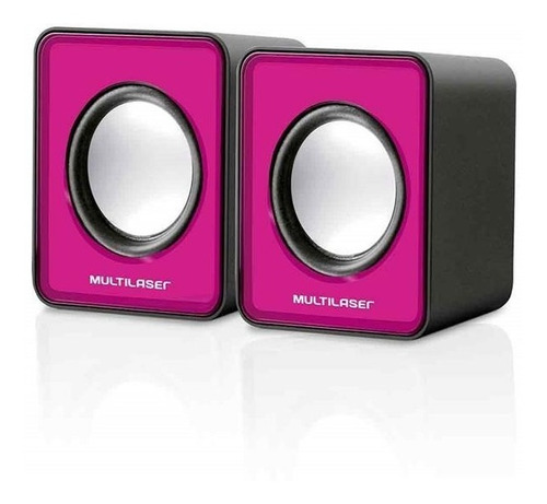 Caixa De Som Mini 3w Usb 2.0 Rosa Sp198 - Multilaser