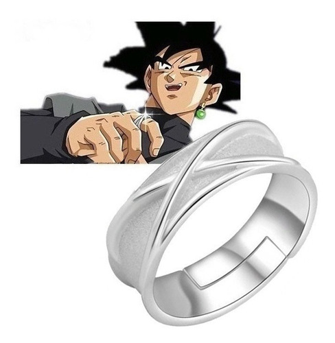 L Anillo De Dedo Super Negro Son Goku Tiempo Plata Pla