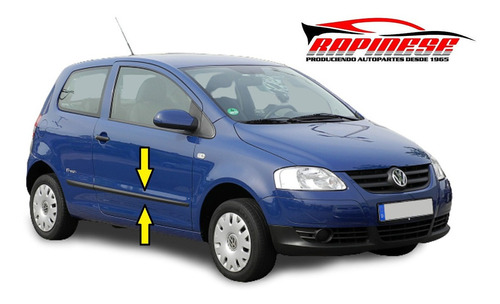 Vw Fox 3p   2004 Bagueta De Puerta Delantera Derecha Neg