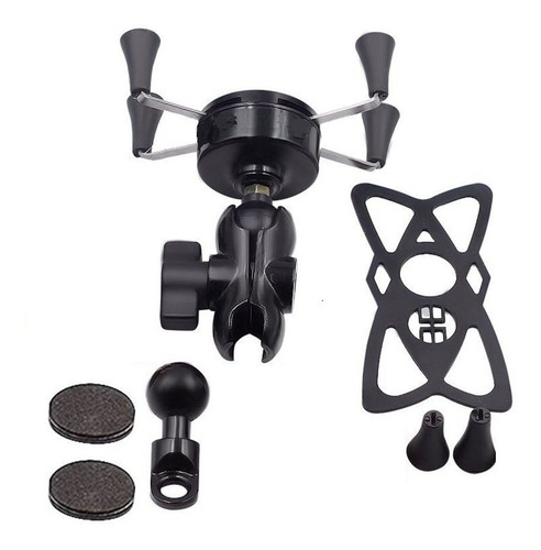 Imagen 5 de 5 de Soporte Porta Celular A Espejo Moto Premium