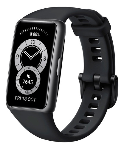 Imagen 4 de 6 de Huawei Series 6 Band 6 Sport 1.47" caja de polímero dark gray, malla graphite black de silicona FRA-B19