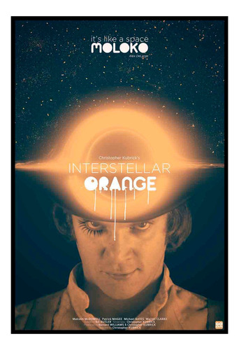 Cuadro Poster Premium 33x48cm Naranja Mecanica Interstellar