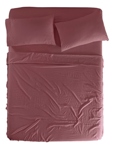 Juego De Sabanas King Size Viasoft Washed Blush Vianney